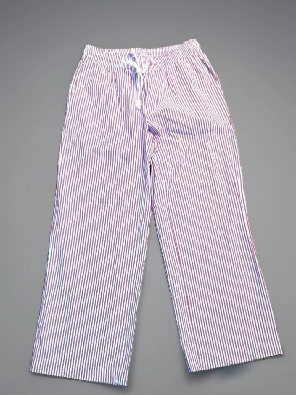 Lucky Brand Red and White Striped Wide-Leg Pants XS